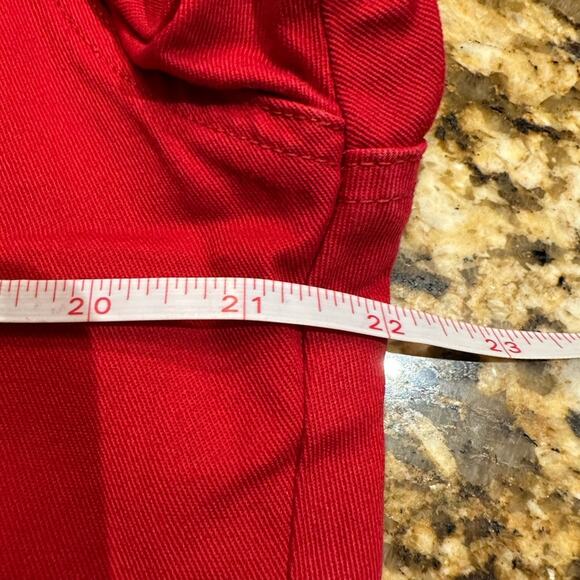 Wrangler Mens 15.5 x 33 Red Twill Long Sleeve Pearl Snap Western Shirt W Pockets - Picture 4 of 7